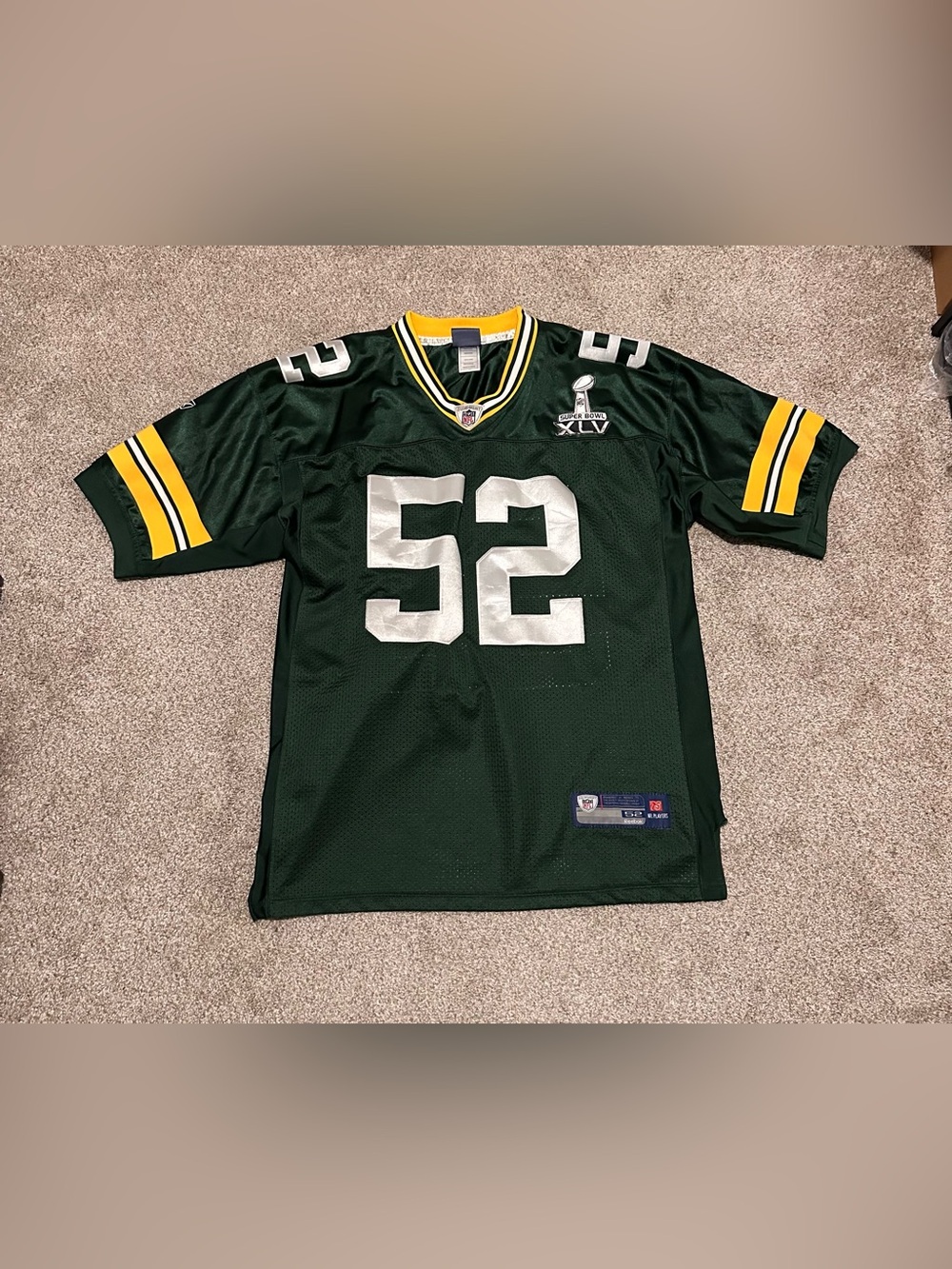 Reebok Green Bay Packers #52 Football Jersey